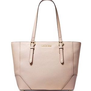 NWT Michael Kors Aria Large Soft Pink Leather Tote